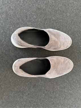 Vince Taupe Suede Slip-On Sneakers